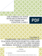 The Format of Your Research Proposal Focussing On Chapter 2 and 3
