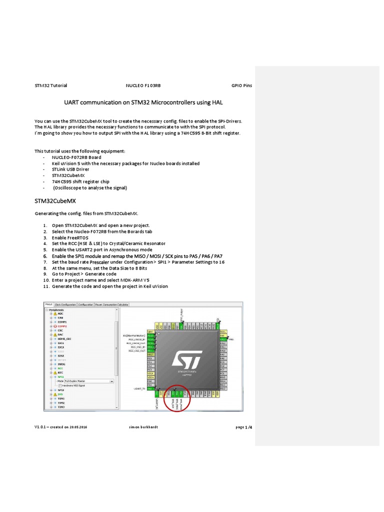 STM32 Tutorial 06 - SPI Module (74hc595) Using HAL (And FreeRTOS) PDF ...