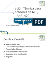 Certificación AHRI 420 para evaporadores de NH3