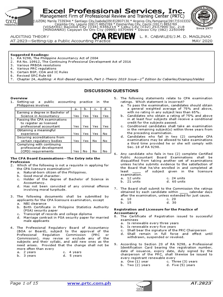 Establishing a Successful Public Accounting Practice Requirements