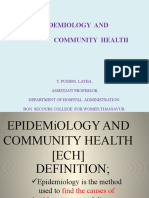 Epidemiology and Community Health