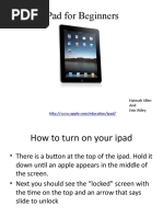 Ipad For Beginners: Hannah Allen and Erin Wiley