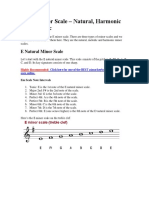 The E Minor Scale - Natural, Harmonic and Melodic