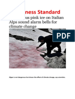 Mysterious Pink Ice On Italian Alps Sound Alarm Bells For Climate Change