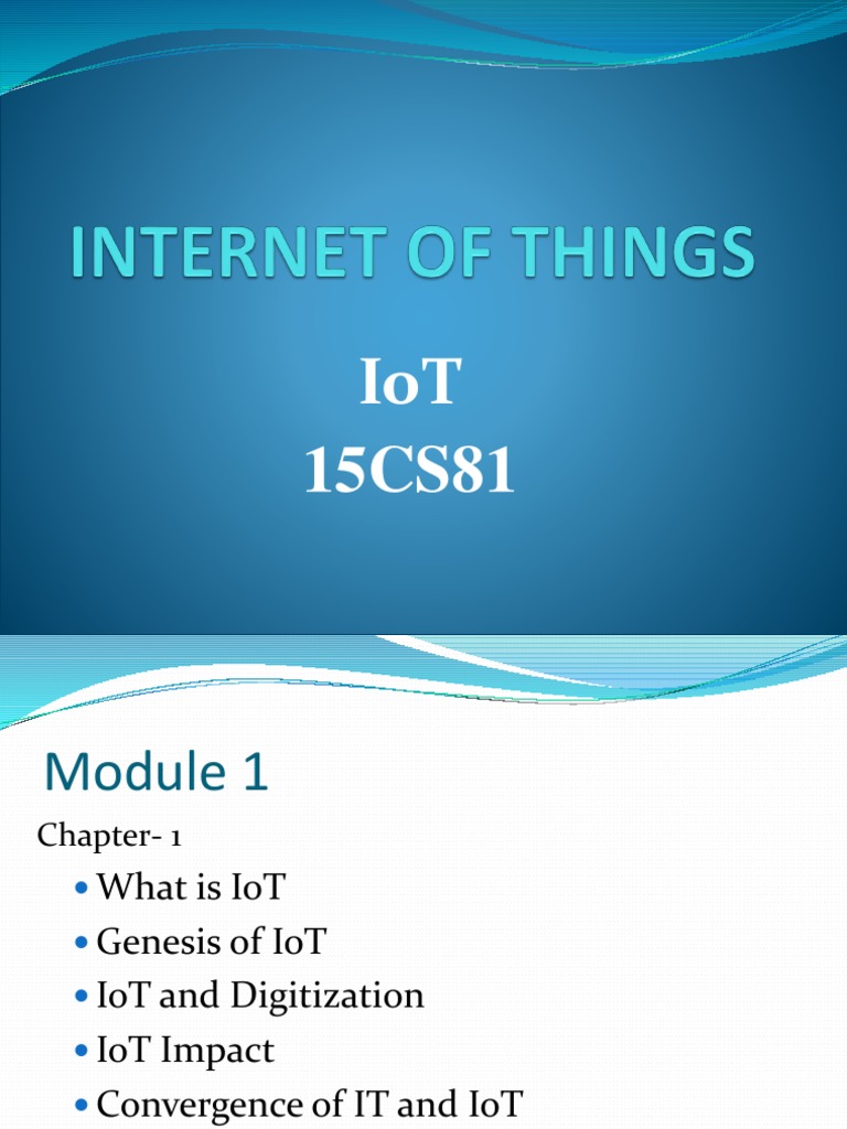 IOT-Module 1 PDF | PDF | Internet Of Things | Internet Protocol Suite