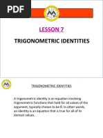 Math12-1 - Lesson 7 - Trigonometric Identities