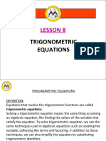 Math12-1 - Lesson 8 - Trigonometric Equations