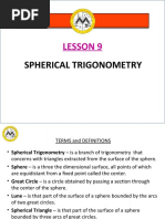 Math12-1 - Lesson 9 - Spherical Trigonometry