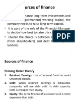 Sources of Finance, Div Policy and Emh