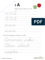 Cursive Handwriting Worksheets