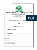 Gisela Nursery and Primary Schools: Holiday Package No. 2 - May, 2020 ART GRADE TWO
