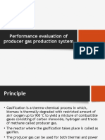 Performance Evaluation of Producer Gas Production System
