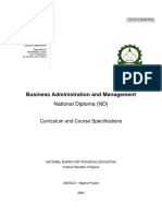 Business Administration and Management: National Diploma (ND)