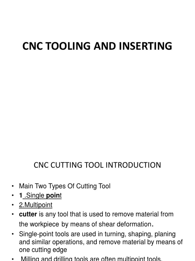 CNC Tooling and Inserting Overview | PDF | Steel | Equipment