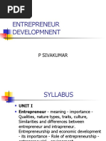 Entrepreneur Developmnent: P Sivakumar