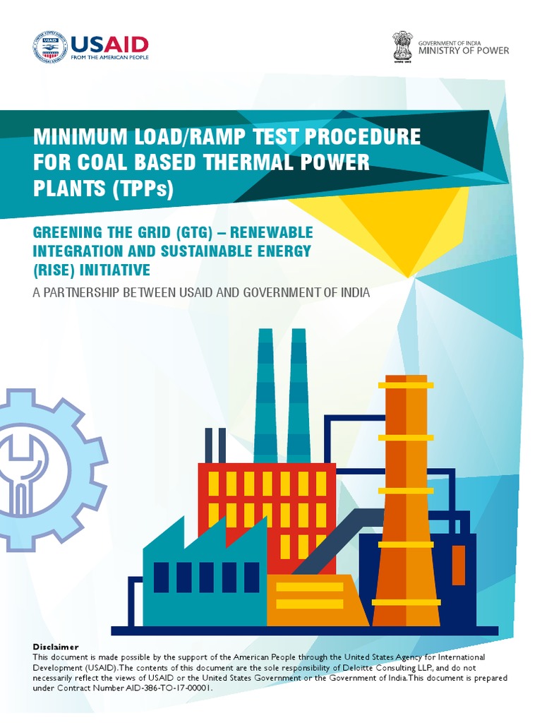 Minimum Load/Ramp Test Procedure For Coal Based Thermal Power Plants ...