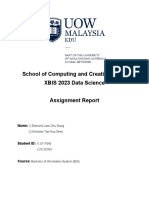 School of Computing and Creative Media XBIS 2023 Data Science Assignment Report
