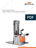 EXV-SF Technical Data High Lift Pallet Truck With Stand-On Platform