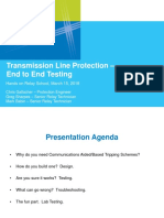 Transmission Line Protection - End To End Testing: Hands On Relay School, March 15, 2018