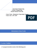 Electromechanical Engineering Faculty of Engineering Somali National University Course Name: Elementary Programing Concept Course Code: EPC 2309