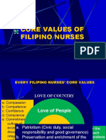 CORE VALUES AND COMPETENCIES OF FILIPINO NURSES