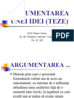 Argumentare Idee - Teza