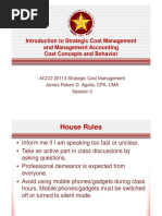 ACCO 20113 Week 2 Strategic Cost MGT and Cost Concepts