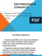 Kalender Pendidikan & Standar Isi