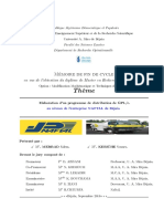Elaboration D'un Programme de Distribution de GPLc. Au Niveau de L'entreprise NAFTAL de Béjaia PDF