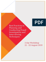 Best Practices in Planning and Conducting Fraud Investigation and Interviewing Techniques
