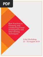 Best Practices in Planning and Conducting Fraud Investigation and Interviewing Techniques