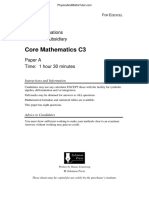 GCE Exam Core Math C3 Paper Provides Worked Solutions