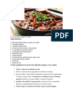 Receta de Frijoles Negros Con Carne