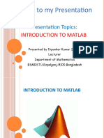 Matlab Introduction