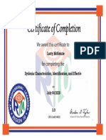 Dyslexia Training Certificate