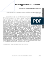 -Resumo Anais - Estudos Platônicos - Robert Brenner - Semana Universitária da Universidade Federal do Ceará 2018