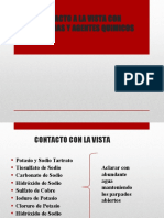 CONTACTO A LA VISTA CON SUSTANCIAS Y AGENTES QUIMICOS