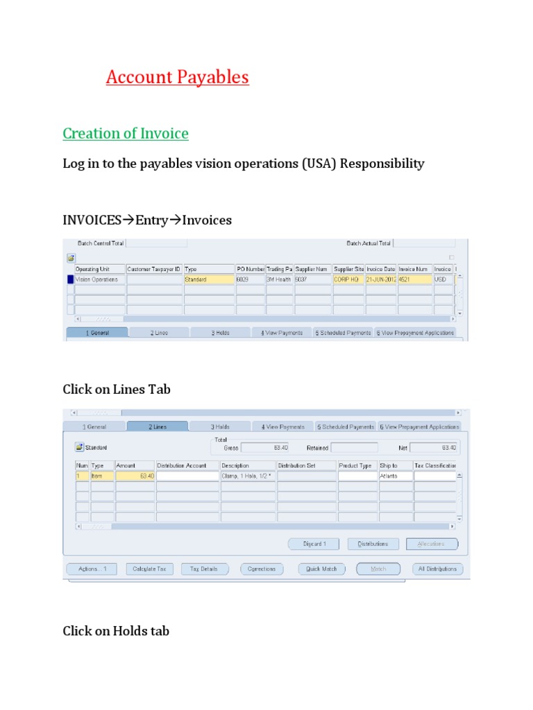 Account Payables Invoice and Payment Guide | PDF | Law