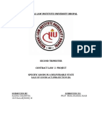 National Law Institute Bhopal Contract Law Project