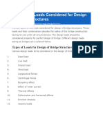 12 Types of Loads Considered For Design of Bridge Structures