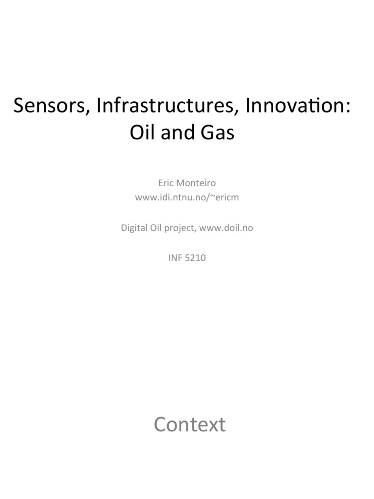 Optimizing Oil and Gas Sensor Data | PDF | Subsea (Technology ...
