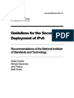 NIST Guidelines for the Secure Deployment of IPv6