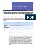 The Land Reform Ordinance 1984