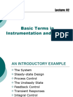 Basic Terms in Instrumentation and Control Lecture