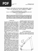 Stability Analysis of Four Bar Mechanism. Part I