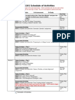 Summer A Schedule of Activities PDF