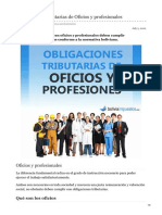 Obligaciones Tributarias de Oficios y Profesionales