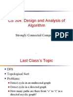 CS 304: Design and Analysis of Algorithm: Strongly Connected Component