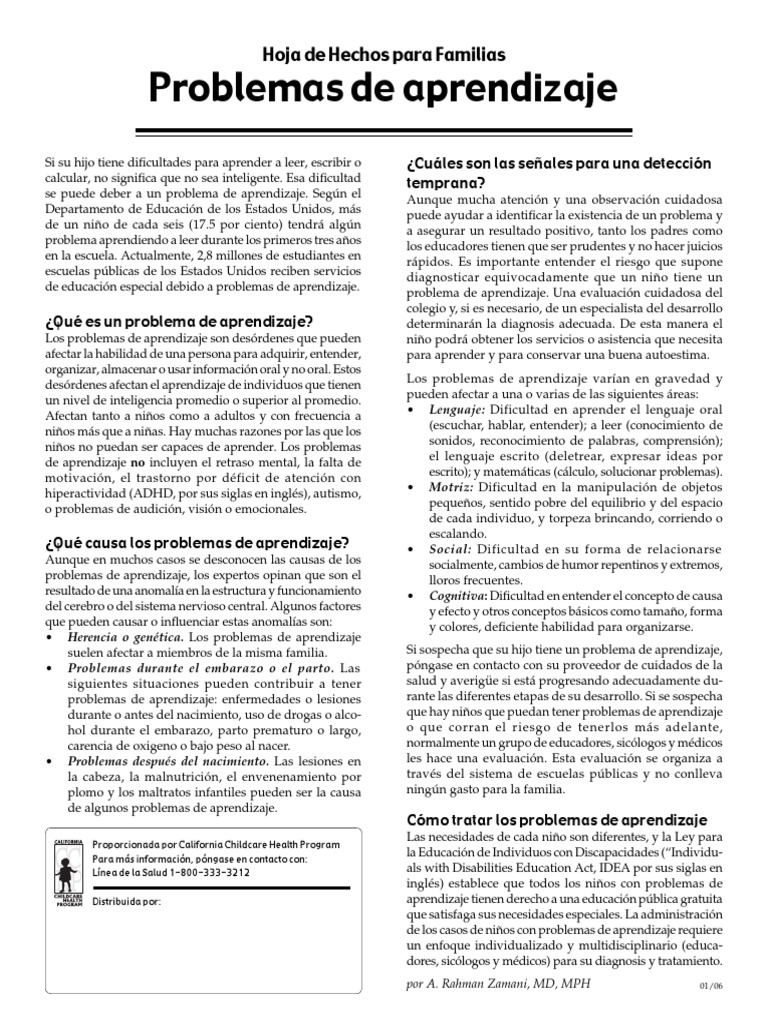 LearningDisabilitySP012606 PDF | PDF