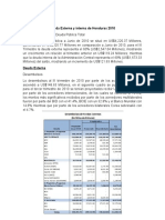 Deuda Externa y Interna de Honduras 2010-2020